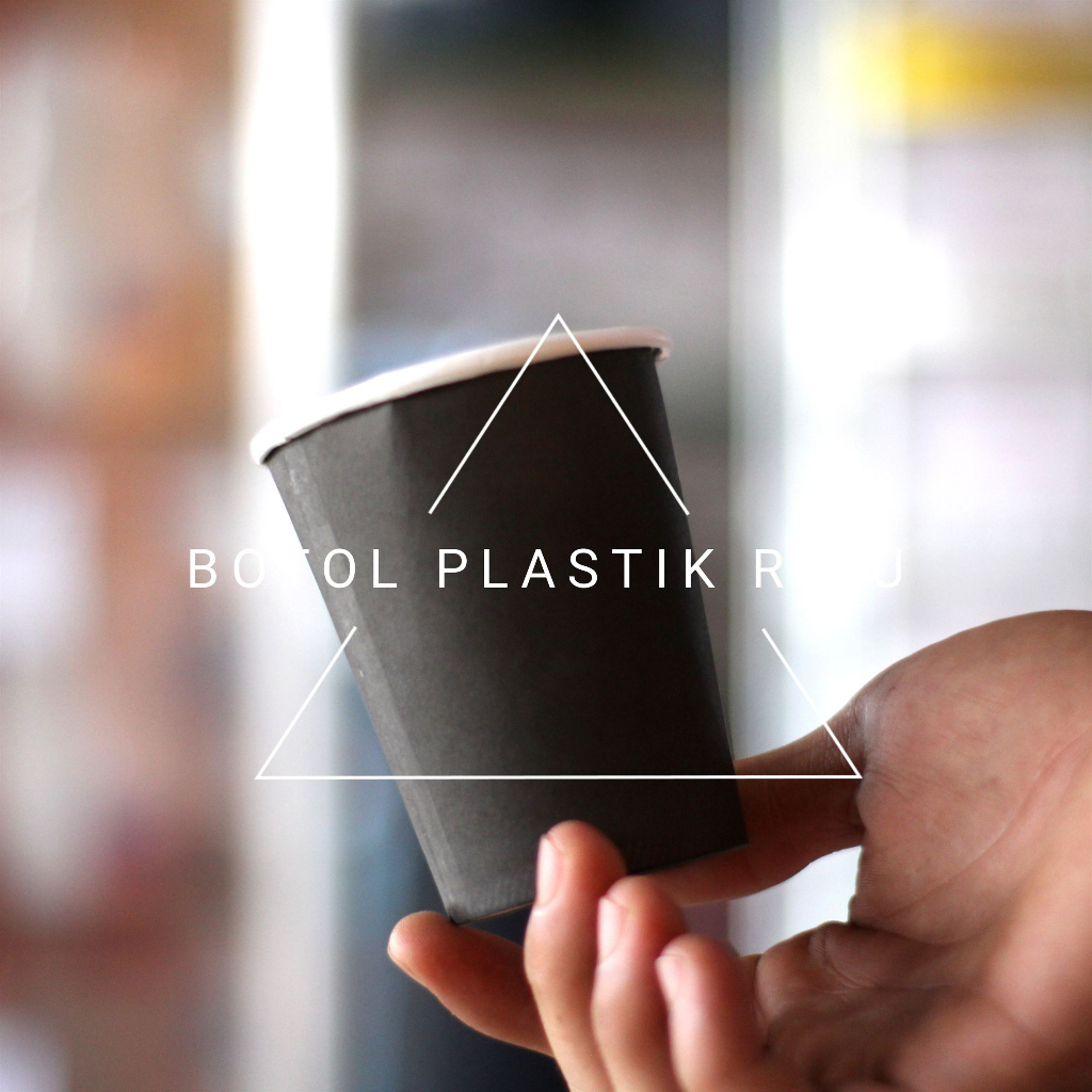 Jual PAPER CUP HITAM POLOS GAN PUTIH POLOS HOT UK 8 OZ | Shopee Indonesia