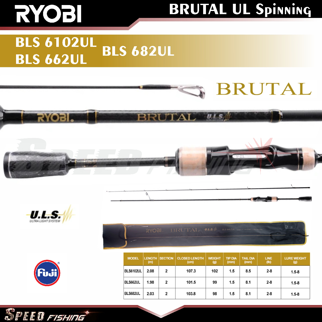 Promo Joran Ryobi Bonito S682ul (fuji) Ultra Light Fishing Rod Spinning  Diskon 5% Di Seller Jaya 01 - Wanajaya, Kab. Bekasi