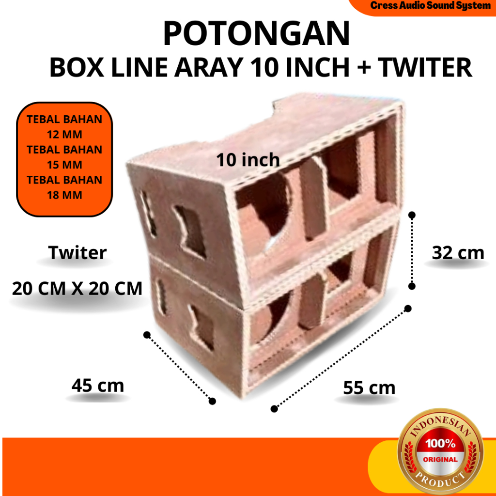 Jual POTONGAN Box Speaker Line Aray 10 Inch Twiter 20cm x20cm Shopee