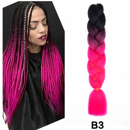 Jual Rambut Sintetis Jumbo Extension Rambut Model Kepang Panjang 24Inch ...