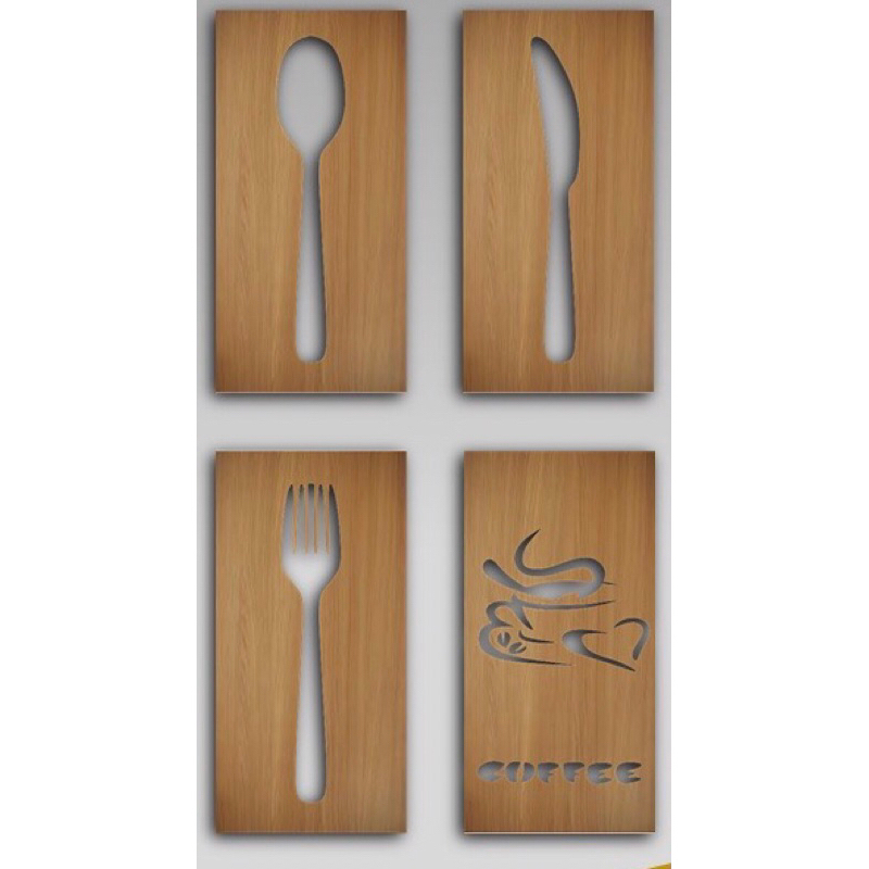 Jual Hiasan Dinding Kayu Dekorasi Dinding Dapur Wall Art Laser Cut