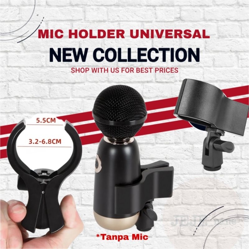 Jual Mic Holder Jepit Universal mikrofon genggam wireless microphone