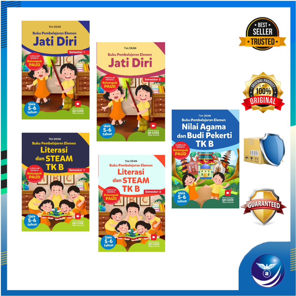 Jual BUKU PEMBELAJARAN ELEMEN TK B KURIKULUM MERDEKA 1 PAKET ISI 5 ...
