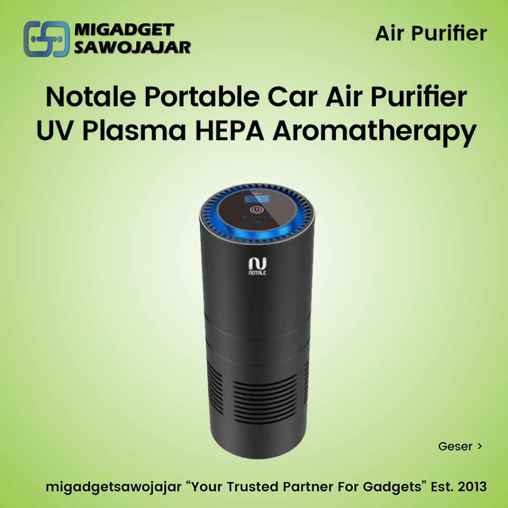 Jual Notale Portable Car Air Purifier UV Plasma HEPA Aromatherapy