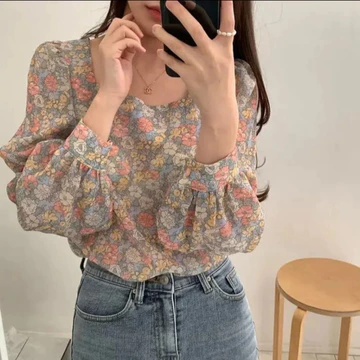 Stevani Margaritha Blouse Floral Premium Korean Blouse