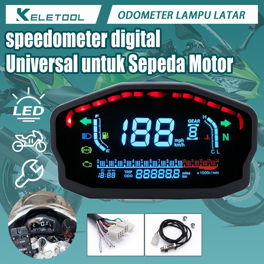 Jual Keletool Speedometer universal motor listrik Spedo meter digital