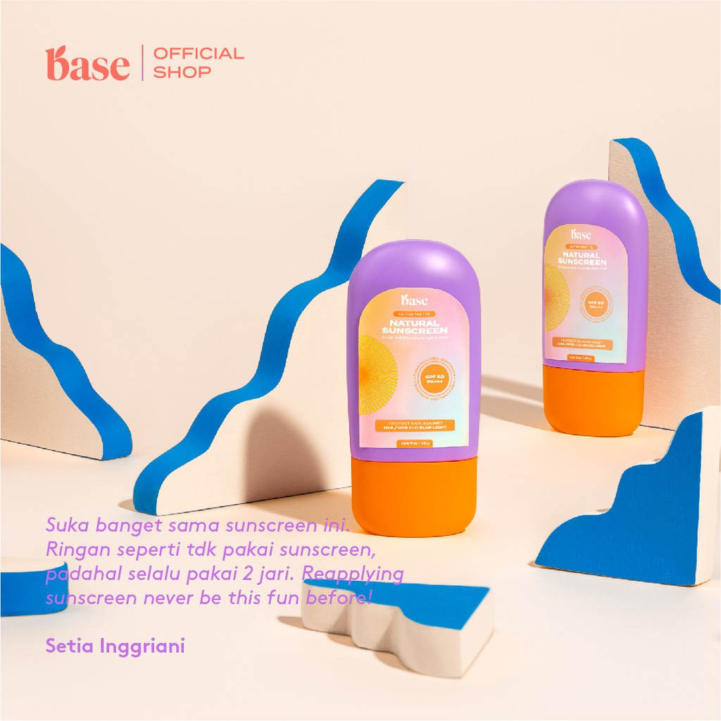 Jual BASE Ultra Matte Natural Sunscreen SPF 50 PA+++ 45 gr EXPIRED 09/ ...