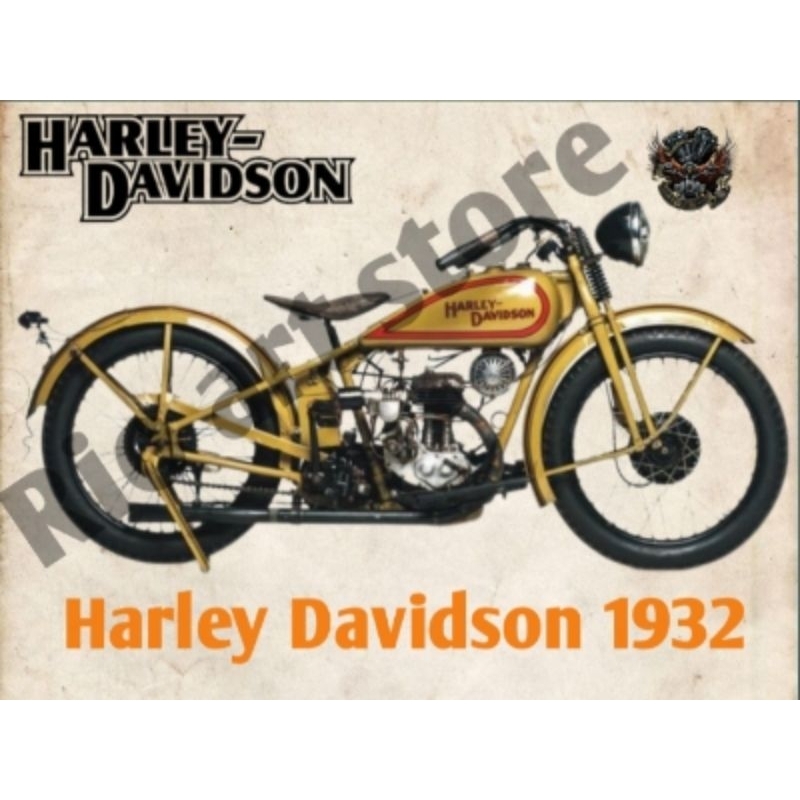 Jual Poster motor harley davidson klasik 1932 hiasan dinding dan