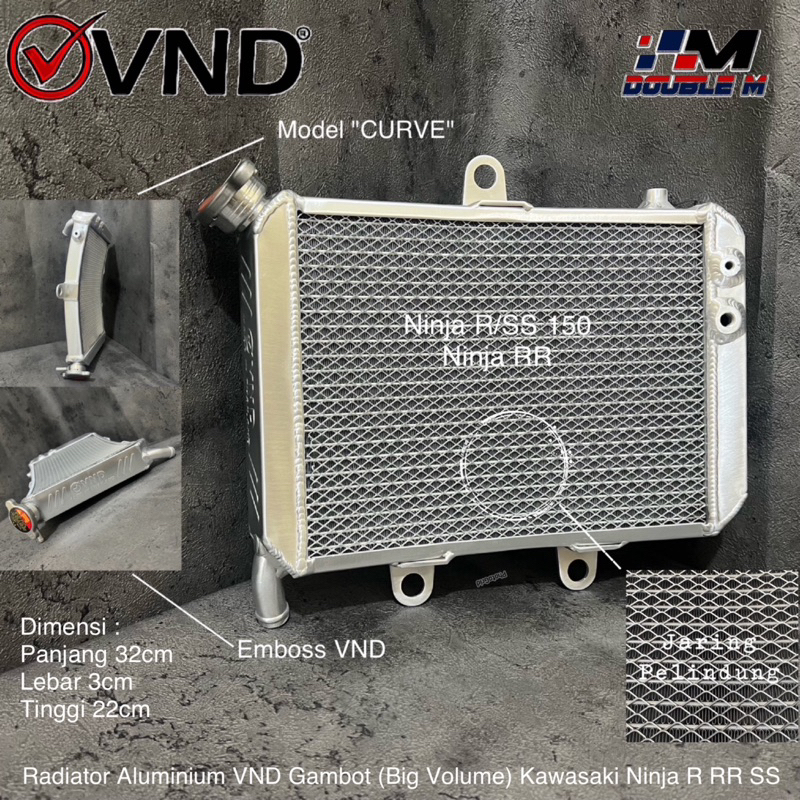 Jual Radiator co Alumunium VND Curve Gambot Ninja R RR SS ZX 150 ...