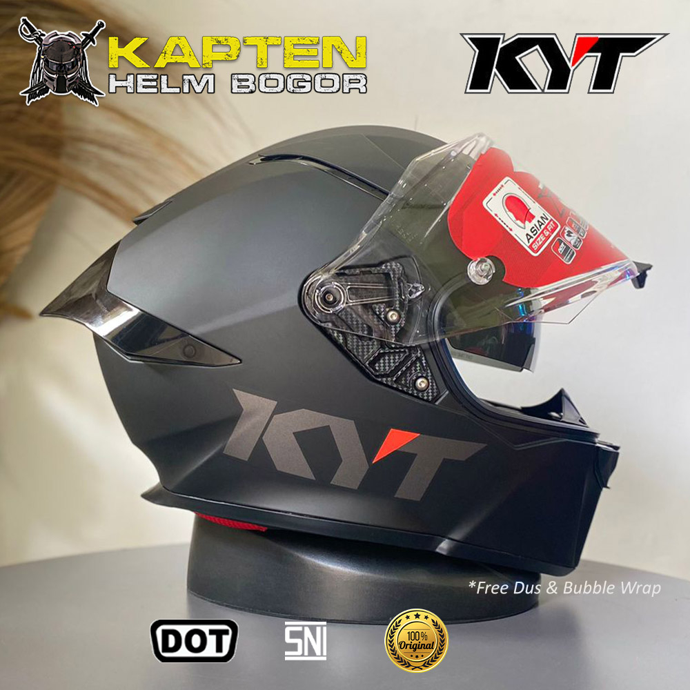 Jual HELM KYT R2R BLACK GLOSSY /WHITE/BLACK DOFF- HELM FULL FACE KYT ...