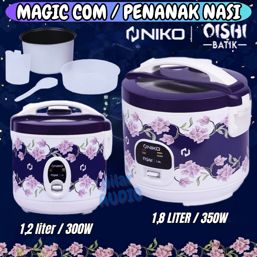 Jual Mejikom Niko Oishi Batik 1,2 Liter Dan 1,8 Liter Rice Cooker TUTUP