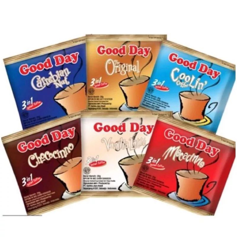 Jual Kopi Good Day Varian Rasa Rencengan isi 10 Sachet Shopee Indonesia