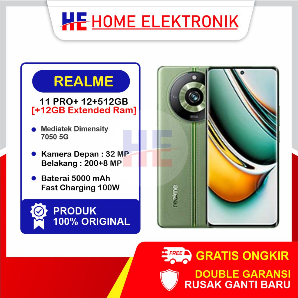 Jual REALME 11 Pro Plus 5G [12/512GB] - Garansi Resmi REALME