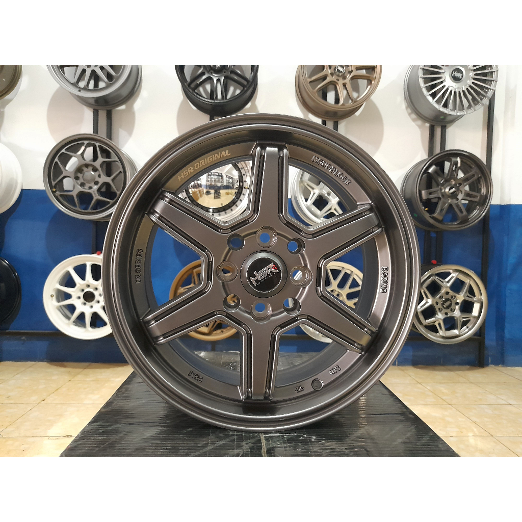 Jual velg hsr whells ring 15 type minas warna bronze pcd 4x100-114,3 ...