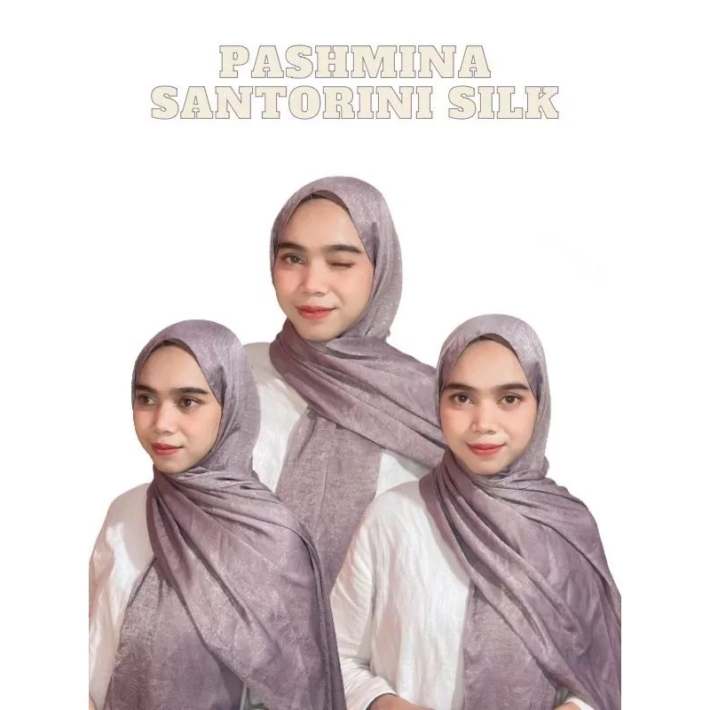 Jual Pashmina Shimmer Pashmina Santorini Silk Pashmina Silk