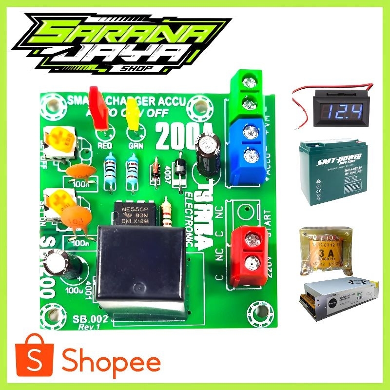 Jual modul cas aki otomatis/Smart Charger Aki Cas Accu Pintar 200A