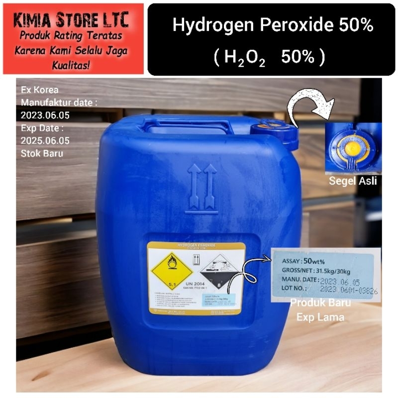 Jual H2o2 50 30kg Hydrogen Peroxide 50 Food Grade Shopee Indonesia