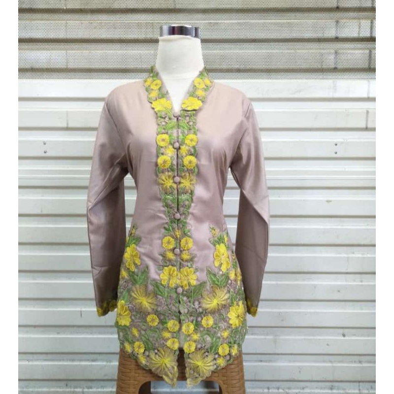 Jual Kebaya Encim Betawi Modern Lengan Panjang Bordir Katun Jumbo