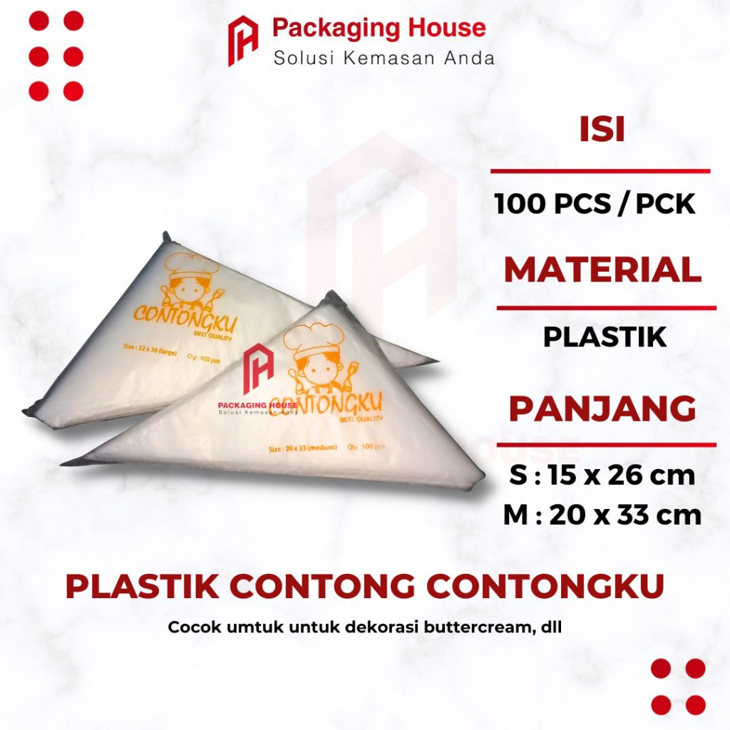Jual Piping Bag Plastik Segitiga Contong Plastik Segitiga 100 pcs
