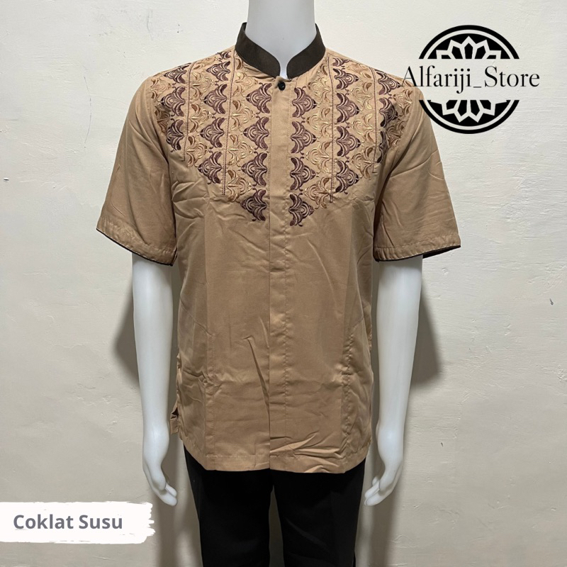 Jual baju Koko warna "tangan pendek" Koko bordir/baju Koko/Koko murah