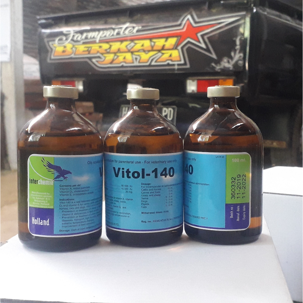 Jual VITOL 140 Vitamin ADE Perbaiki Kondisi dan Produktifitas Hewan ...