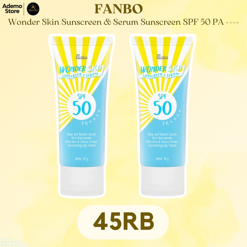 Jual Fanbo Wonder Skin Sunscreen & Serum Sunscreen SPF 50 PA ...