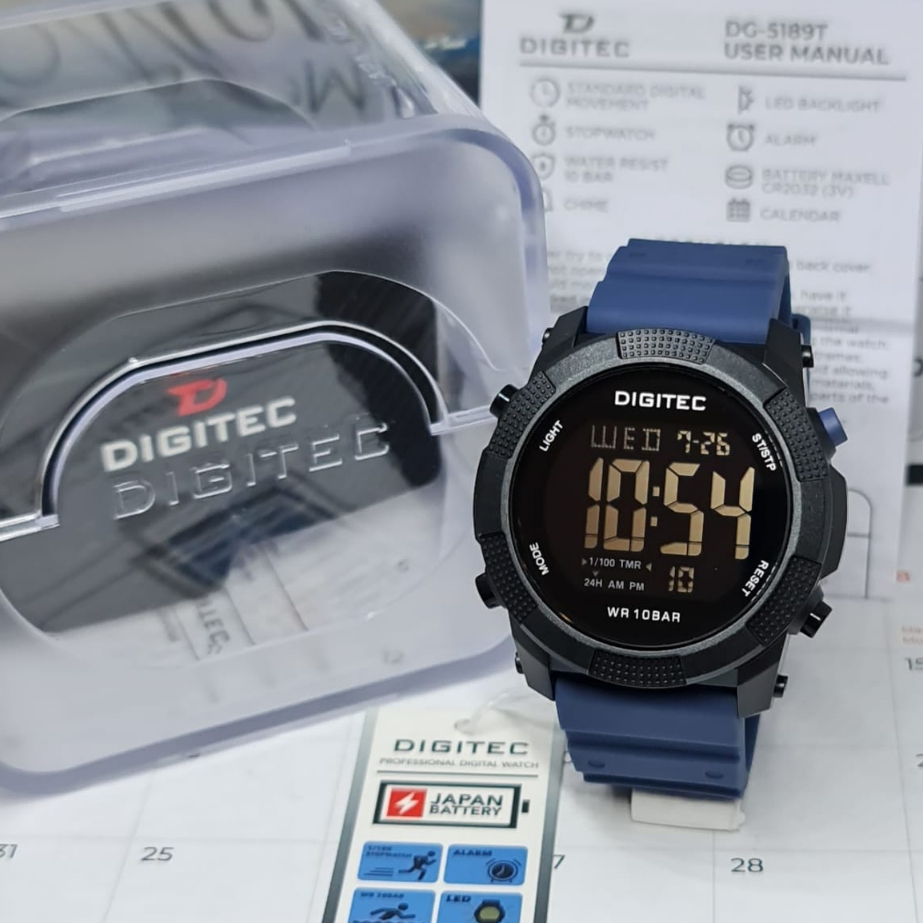 Dg 5189 Digital Watch New DIGITEC デジタル腕時計 DG-5204T BISA COD 