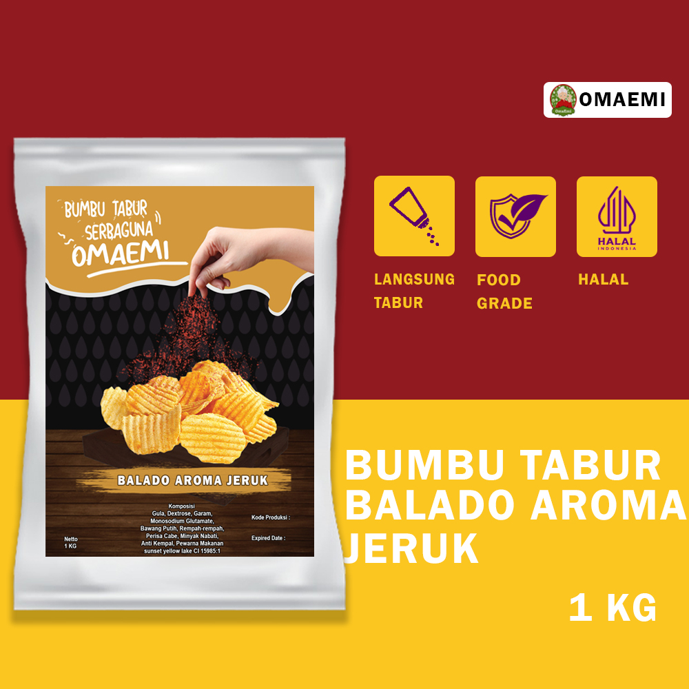 Jual Bumbu Tabur Balado Aroma Jeruk 1 Kg Shopee Indonesia