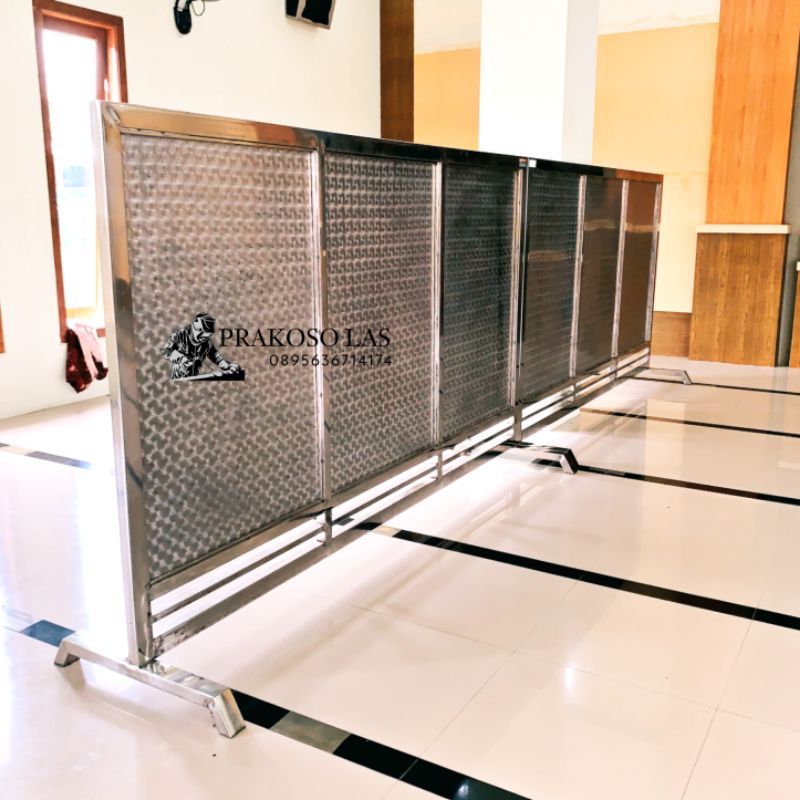 Jual Sekat Masjid Stainless/Pembatas shaf Masjid Minimalis/Penyekat