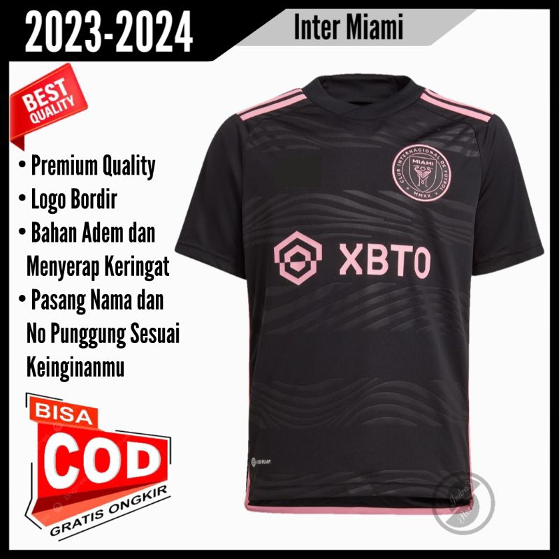 Jual Jersey Inter Miami Away Hitam 2023 2024 Grade Ori Import Baju ...