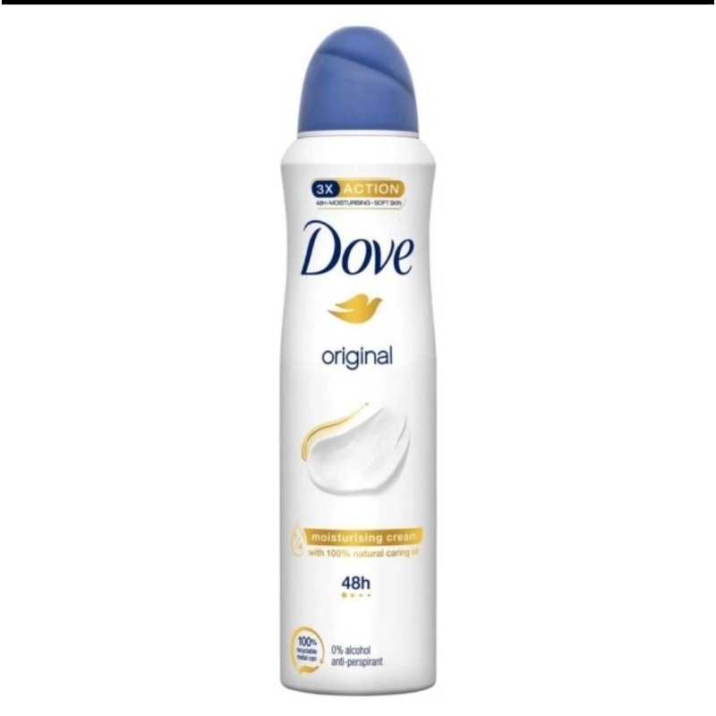 Jual Dove Original Spray Anti Perspirant Deodorant 3X Action150ml