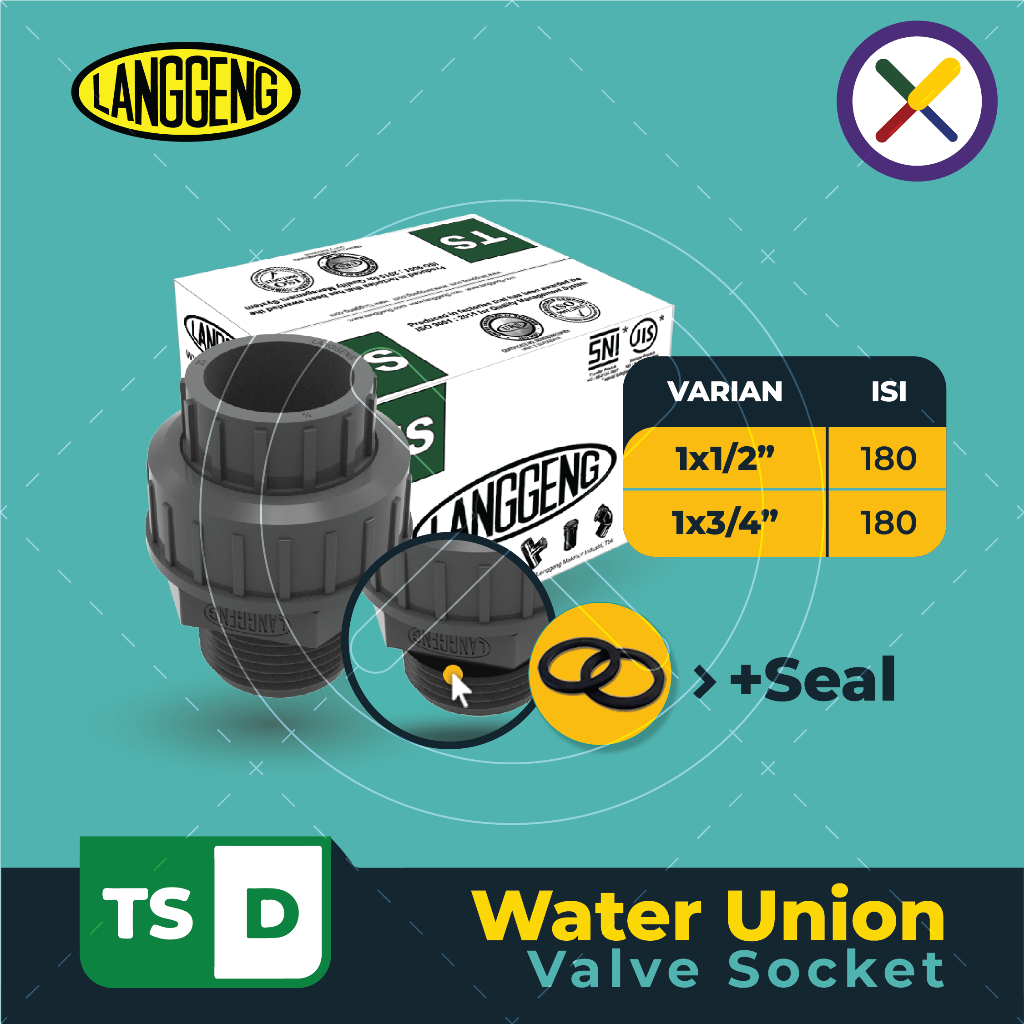Jual Water Union Valve Socket+Seal TSD (per dus) Shopee Indonesia