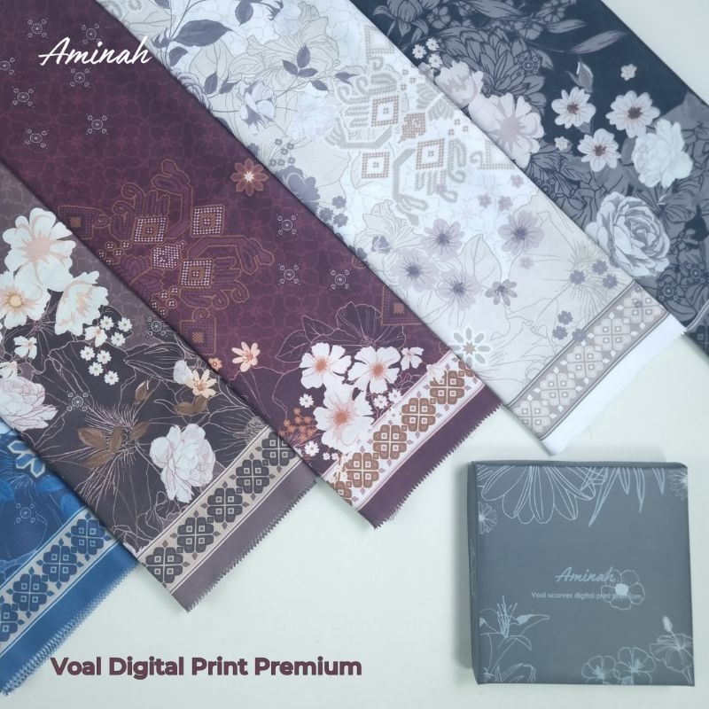 Jual Aminah Tanibu Series Hijab Segiempat Voal Motif Digital Printing