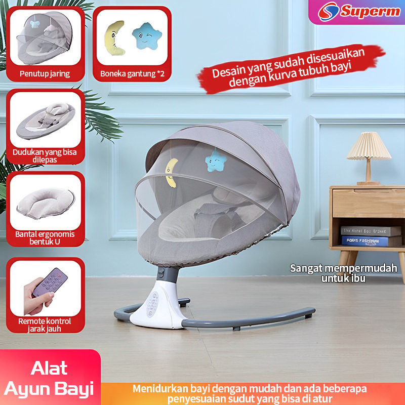 Jual With Remote Control Ayunan Bayi Bouncer Elektrik Baby Swing ...