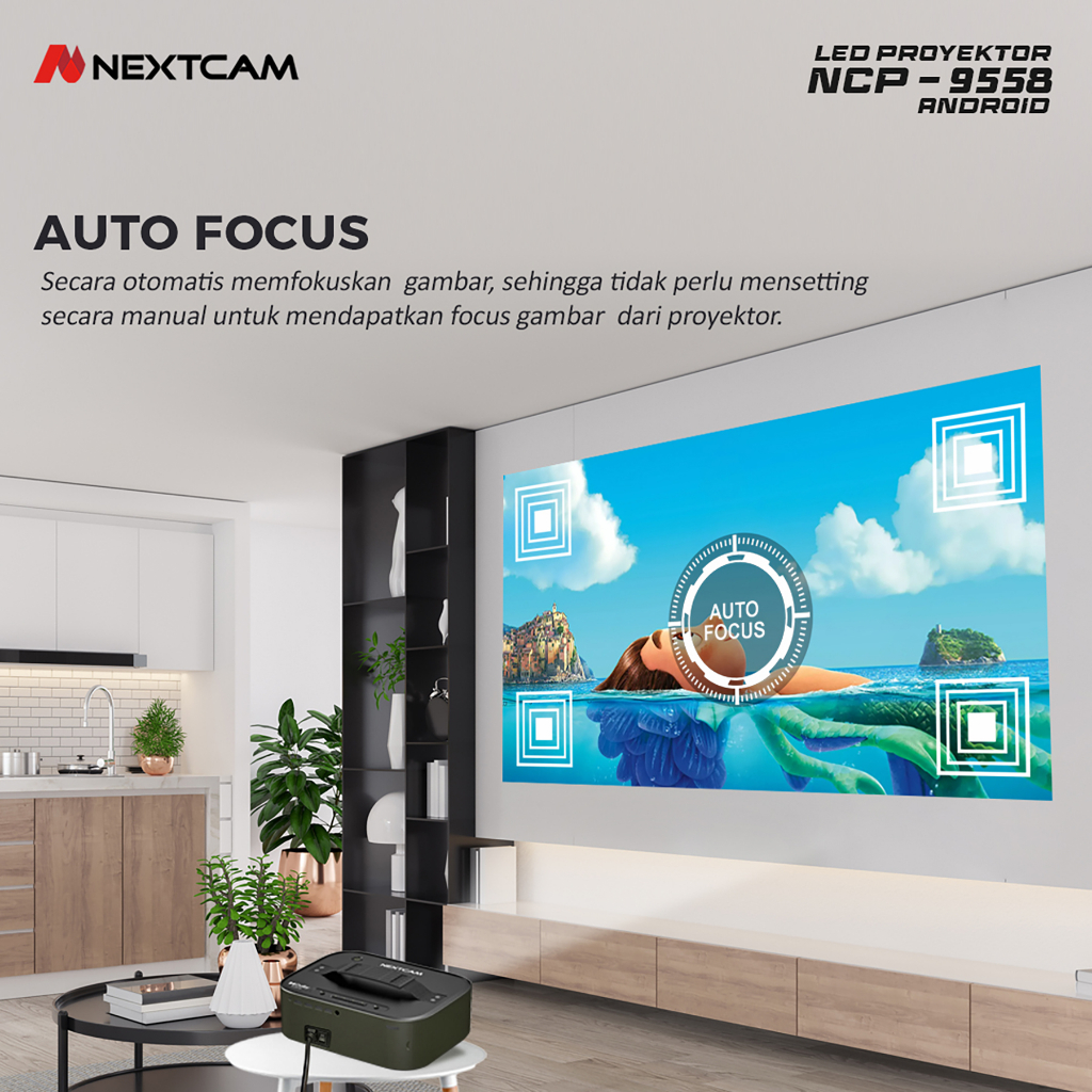 Jual Nextcam Proyektor Infokus Smart Projector Wireless Android ...