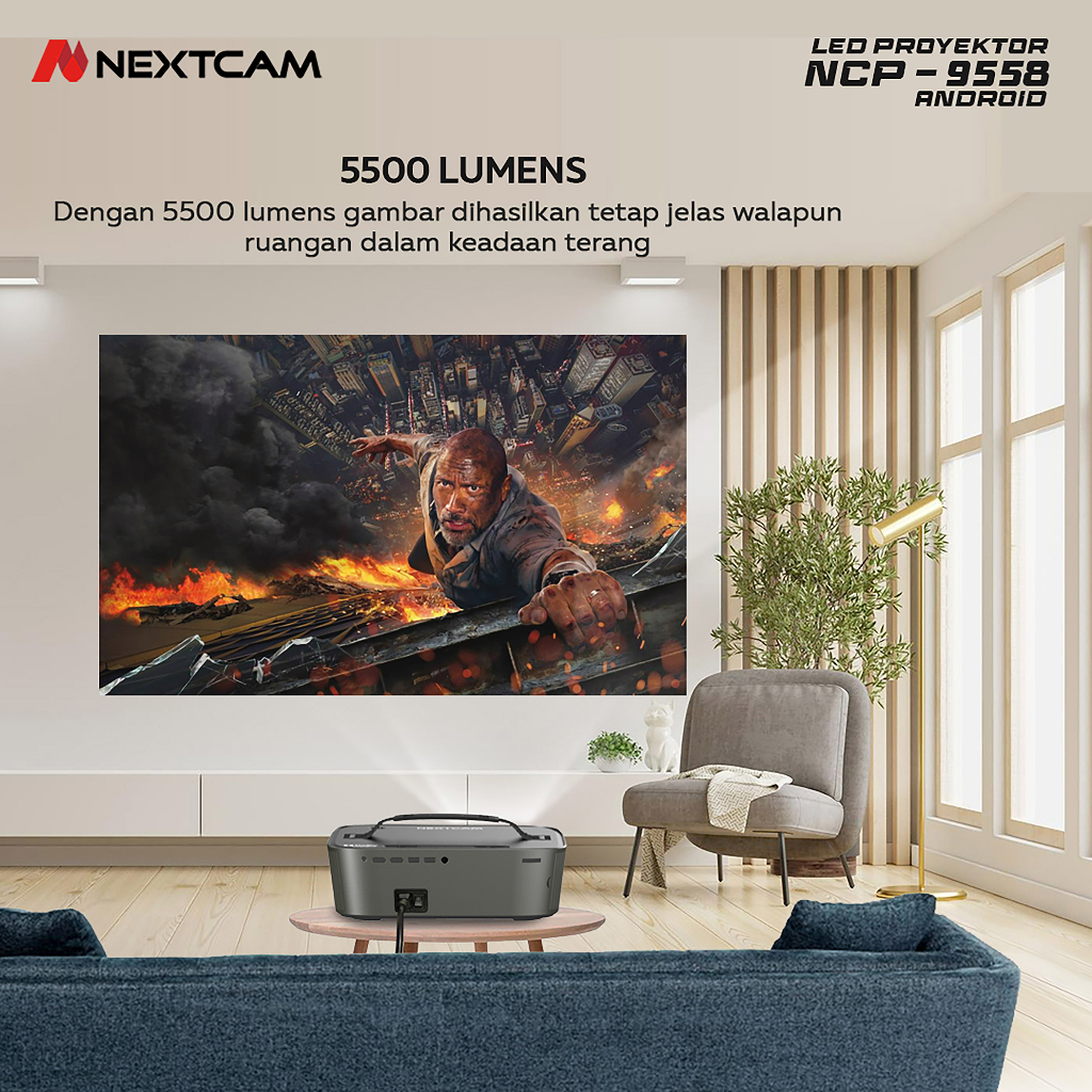 Jual Nextcam Proyektor Infokus Smart Projector Wireless Android ...