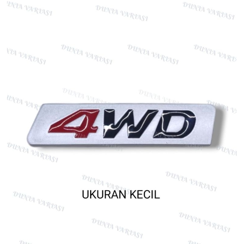 Jual EMBLEM LOGO 4 WHEEL DRIVE 4WD LOGAM CNC TULISAN 4WD LAMBANG 4 WD ...