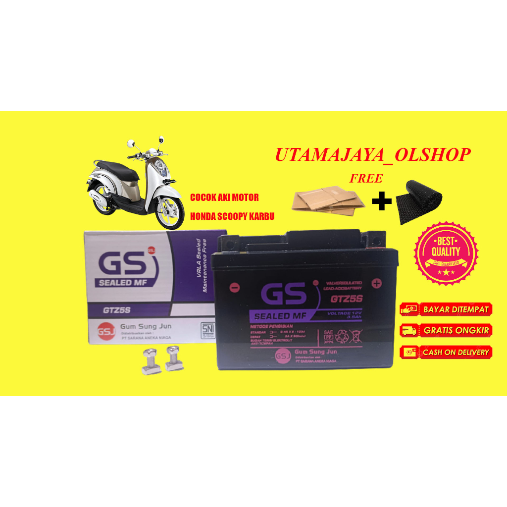 Jual Aki Motor Honda SCOOPY KARBU Beat KARBU DAN BEAT FI VARIO 110 CC