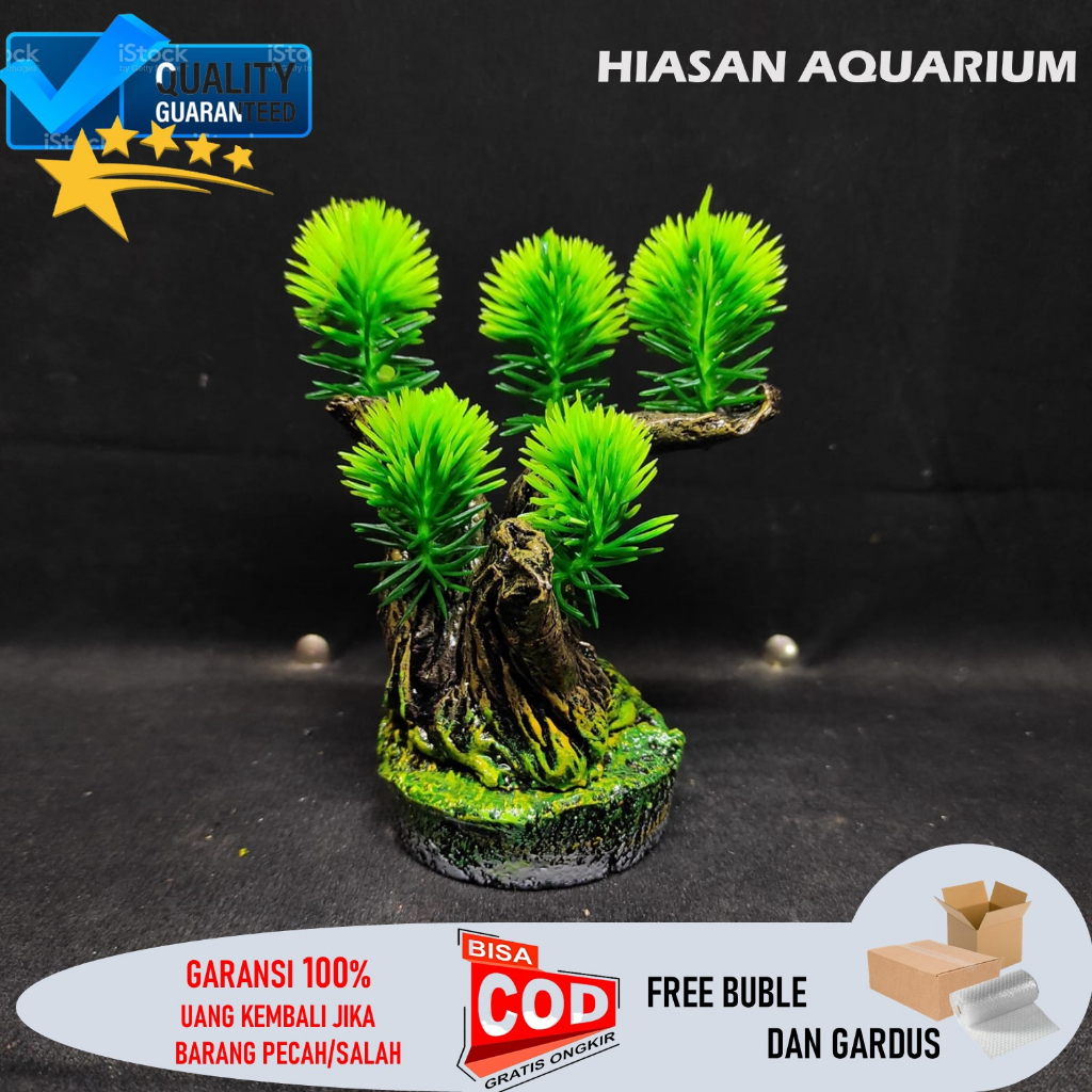 Jual Hiasan Aquarium Ornamen Aquarium Hiasan Bonsai Sintetis Mini