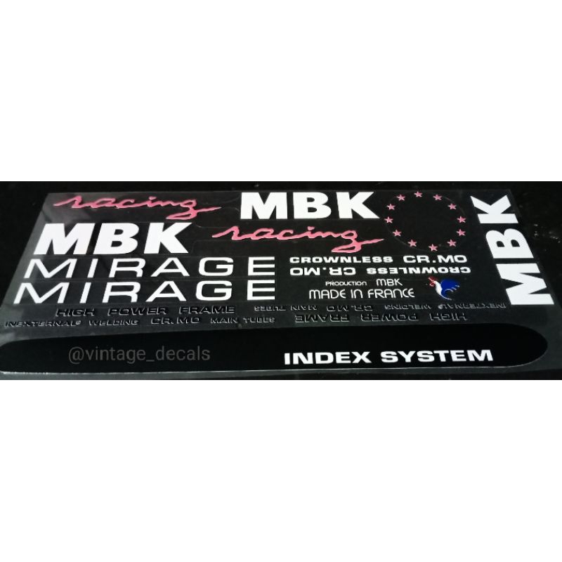 Jual sticker decals replacements MBK racing mirage | Shopee Indonesia