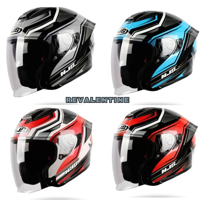 Jual NJS KAIROZ DV ZENITH DOUBLE VISOR Helm Half Face Kairos