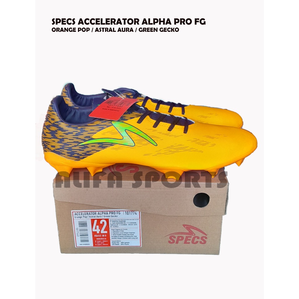Jual SEPATU SEPAK BOLA SPECS ACCELERATOR ALPHA PRO FG - 101774 | Shopee ...