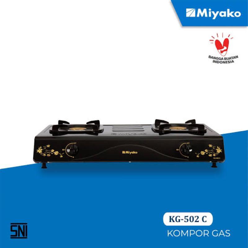 Jual KOMPOR GAS 2 TUNGKU MIYAKO KG502C / KG 502 C GAS STOVE 2 MATA