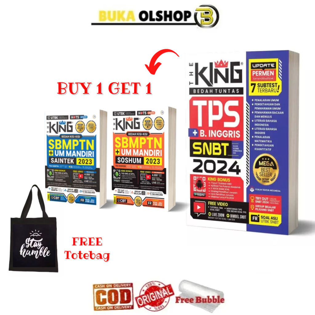 Jual The King TPS SNBT 2024 Buku Tes Skolastik SNBT UTBK 2023 | Shopee ...