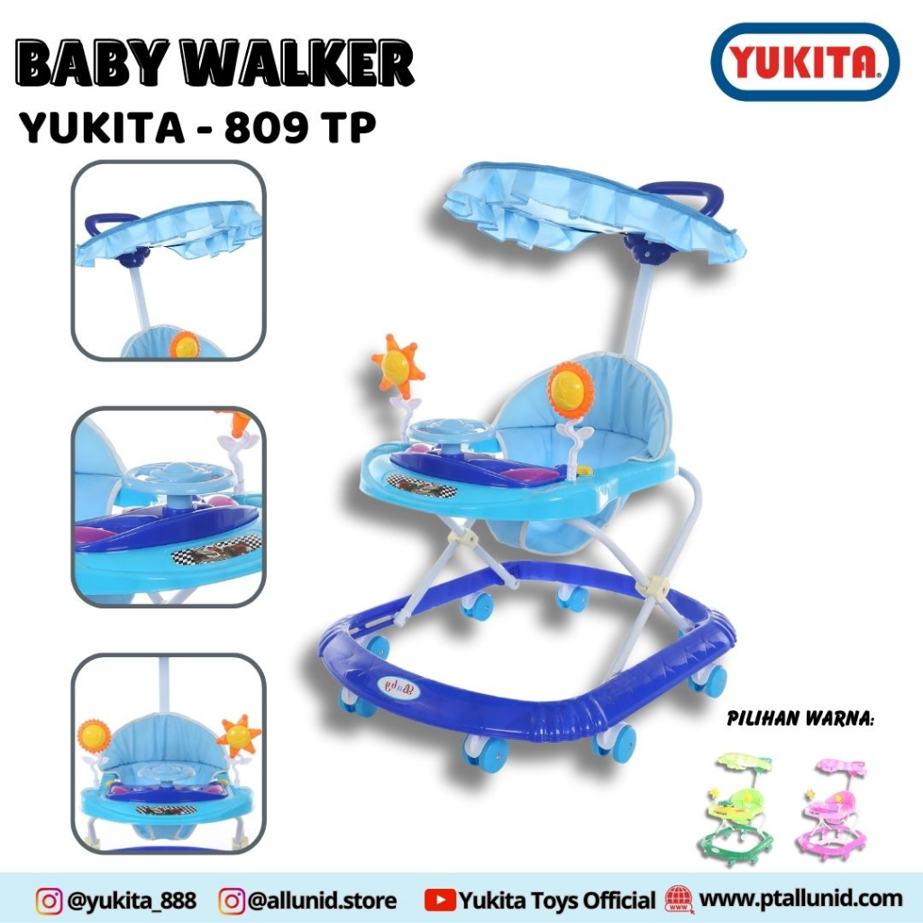 Jual Baby Walker Gyro 809TP YUKITA 809 TP babywalker anak mainan maenan jalan kaki motorik edukasi bagus hadiah gift kado instan Shopee Indonesia