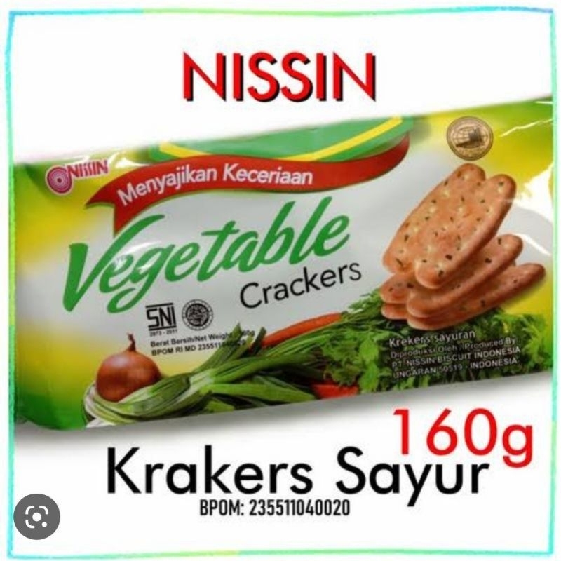 Jual Nissin Vegetable Crackers 160g Shopee Indonesia