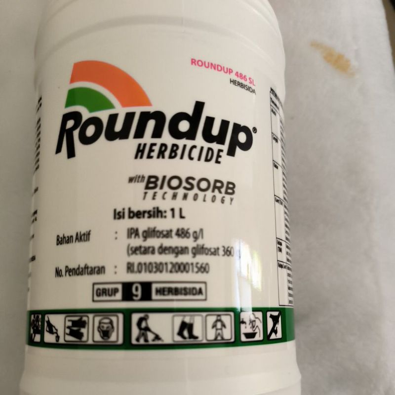 Jual ROUNDUP 1 Liter 486SL with Biosorb Technology Original Herbicide ...