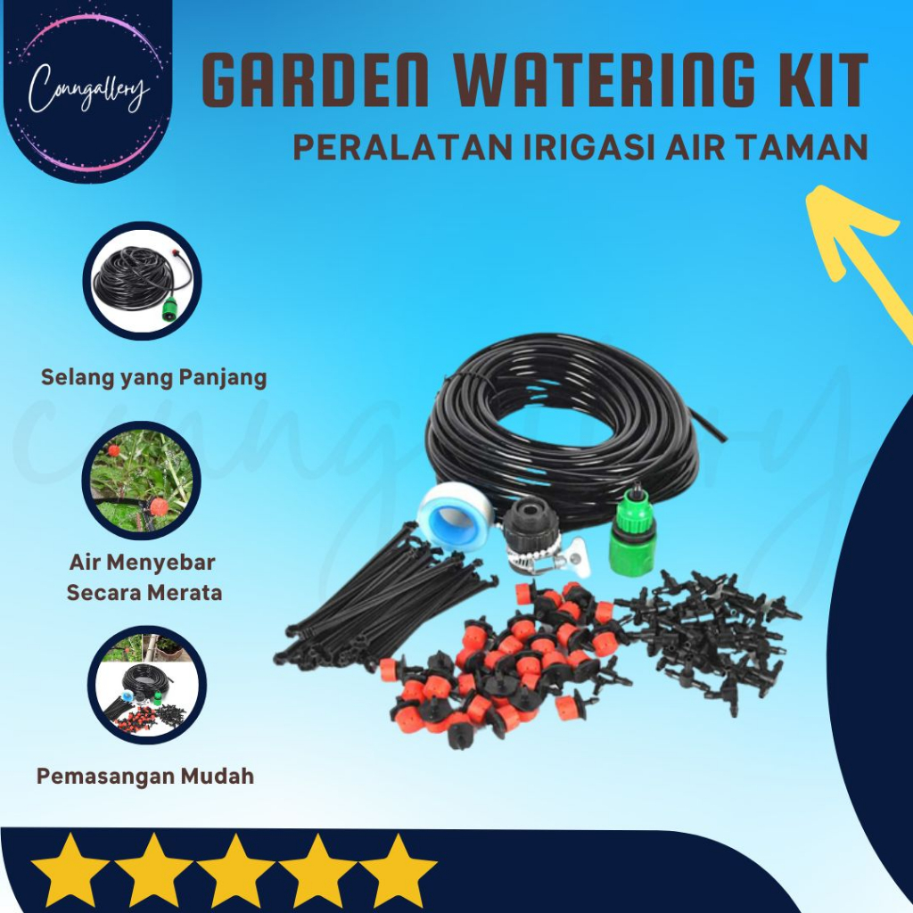 Jual Peralatan Set Irigasi Air Taman Garden Watering Kit Pengairan