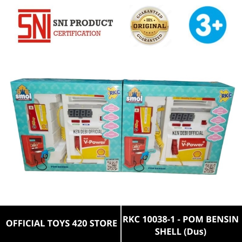 Jual ARFB Mainan Anak Mainan POM BENSIN Shell V-Power RKC 10038-1 ...