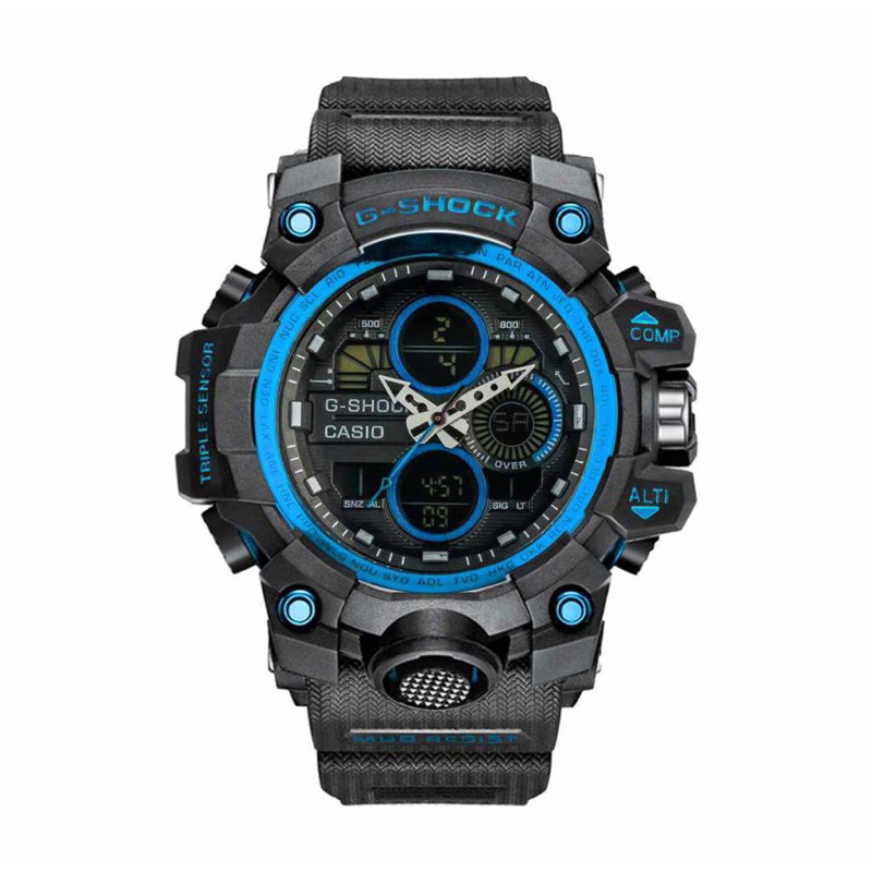 JAM TANGAN G SHOCK FROGMAN HITAM BIRU NEW G SHOCK DIGITAL TRANSPARAN